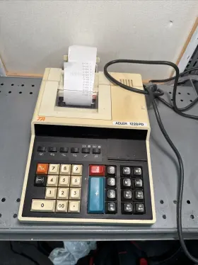 1228PD ADLER Printing Calculator Power Cord Manual Cover