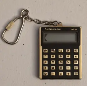 LC-122SGD AMBASSADOR Miniature Calculator Keyring Battery