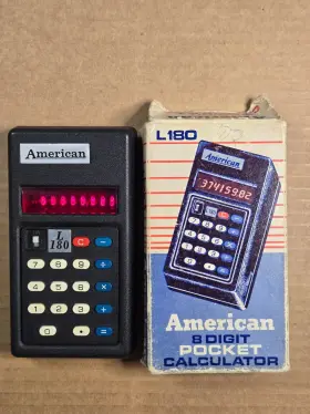 L180 AMERICAN Pocket Calculator Box