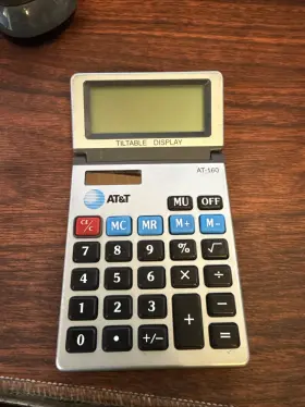 AT-160 SOLAR Calculator Tiltable Display
