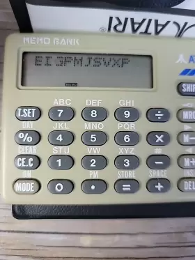 DB2300 ATARI Calculator Memo Bank Manual Half #3