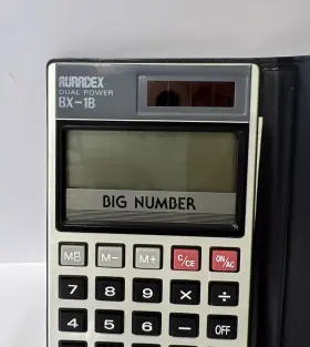 BX-B1 AURADEX Big Dual Power Solar Pocket Calculator #3