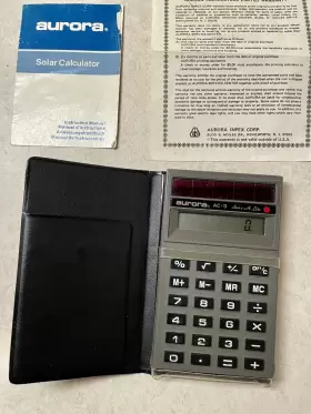 AC-9 AURORA Solar Sens Lite Mini Pocket Calculator #2