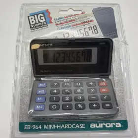 Aurora Eb-964 Mini-hardcase Big Number Calculator Nos 1992 Sealed Works Aurora Eb-964 Mini-hardcase Big Number Calculator Nos 1992 Sealed Works