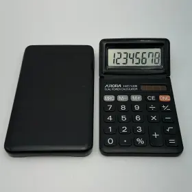 HC128 AURORA Calculator Dual Power Digital Battery Solar