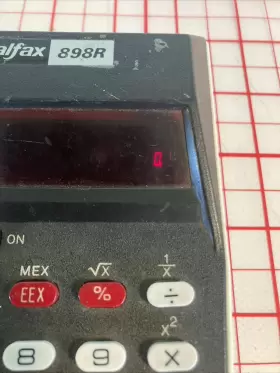 898R CALFAX Mini Calculator Battery Memory #2