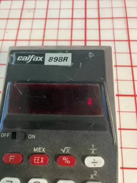 898R CALFAX Mini Calculator Battery Memory #3