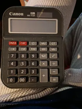 W5-112H CANNON Digital Calculator Need Battery