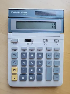 BS-122 CANON Solar Calculator Lcd Desktop