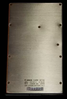 LC-52 CANON Calculator Card Handheld Clark #3 LC-52 CANON Calculator Card Handheld Clark #3