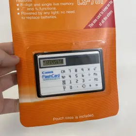 LS-701 CANON Flash Card Solar Calculator Credit #2