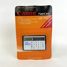 LS-701 CANON Flash Card Solar Calculator Credit