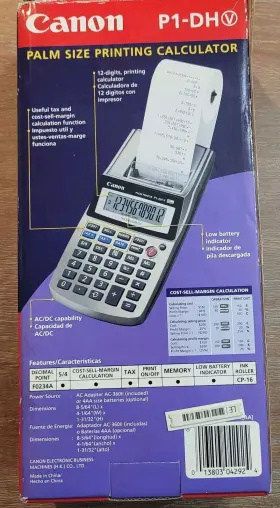P1-D4 CANON Palm Printing Calculator Digits Box #2