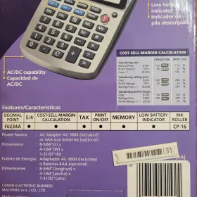 P1-D4 CANON Palm Printing Calculator Digits Box #3