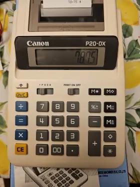 P20-DX CANON Calculator Instruction Booklet Ac Adapter #2