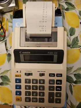 P20-DX CANON Calculator Instruction Booklet Ac Adapter
