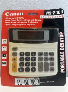 WS-200H CANON Display Solar Batt Calculator