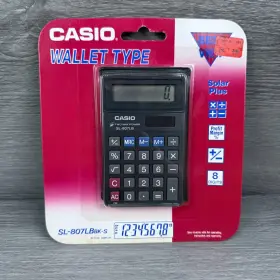 SL-807LB CASIO Wallet Bk Calculator Solar