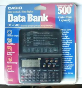 DC-7500 CASIO Calculator Data Bank