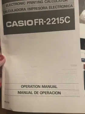 FR2215C CASIO Printing Calculator Box Manual #3