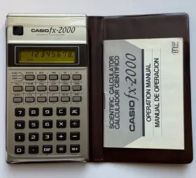 FX-2000 CASIO Scientific Calculator Cover Manual
