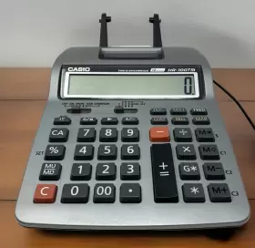 HR-100 CASIO Power Print Calculator Led Display Duo
