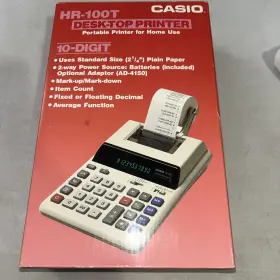 HR-100T CASIO Desktop Printing Calculator Box