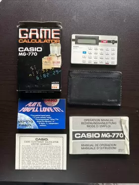 MG-770 CASIO Game Calculator Digital Box Papers