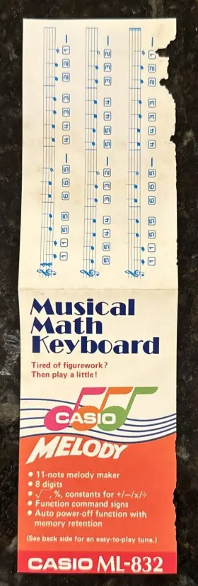 ML-832 CASIO Musical Calculator #3