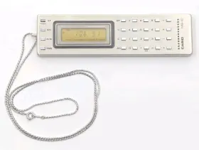 MQ-10 CASIO Clean Quartz Clock Calculator Neck Chain Battery