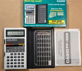 PF-3200 CASIO Data Bank Memory Calculator Box