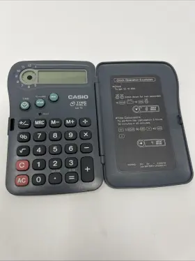 QA-10 CASIO Handheld Pocket Calculator Analog Clock