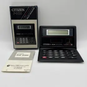 F-908 CITIZEN Wallet Calculator Box Solar