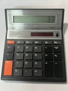 SDC-850 CITIZEN Solar Calculator Cbm