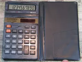 SLD-742N CITIZEN Pocket Power Solar Calculator Top