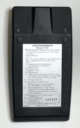 4109 COMMODORE Calculator #2