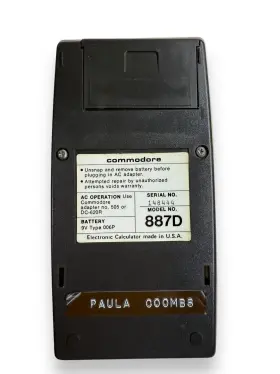 887D COMMODORE Calculator Manual #2
