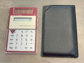 SG-39 CRYSTAL Calculator Solar Wallet Great Film