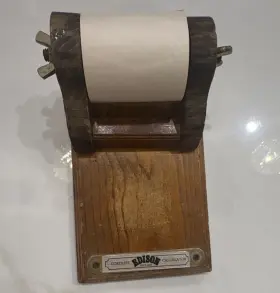 PAT.1905 EDISON Cordless Calculator Wooden Desktop
