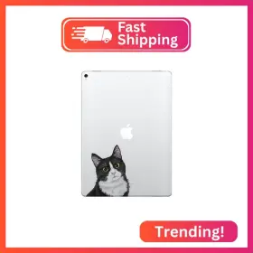 DECAL55-A4517 FINCIBO Cute Tuxedo Cat Decal Stickers Fo
