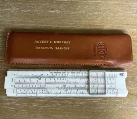 1444-P FREDRICK POST CO Slide Ruler Antique Personalized
