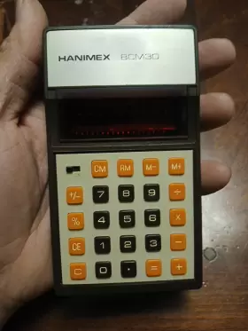 BCM-30 HANIMEX Handheld Calculator Led Hong Kong Battery #2