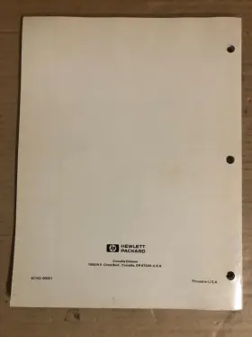 82182A HEWLETT PACKARD Module Owners Manual #2