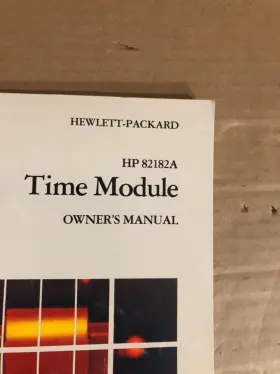 82182A HEWLETT PACKARD Module Owners Manual #3