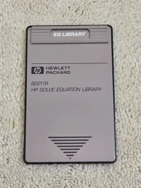 82211B HEWLETT PACKARD Solve Equation Library Card Tetris