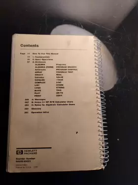 HP-28C HEWLETT PACKARD Manual #3