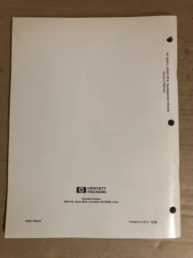 00041-15043 HP Development Module Manual #3
