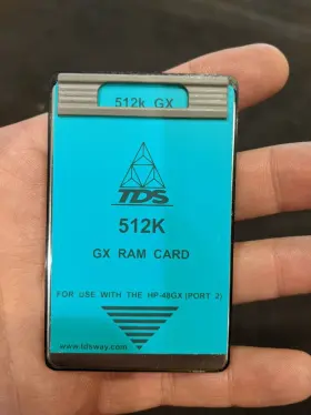 512K HP Tds Gx Ram Card Calculator #2