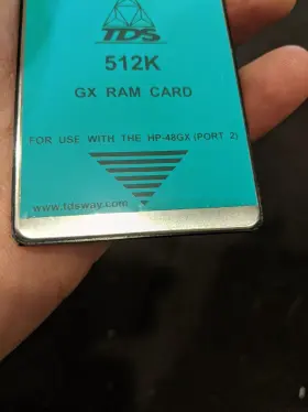 512K HP Tds Gx Ram Card Calculator #3