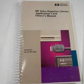8211A HP Hewlett Packard Solve Equation Library Card Owners